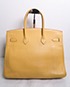 Birkin 35 Clemence Leather in Natural Sable, back view